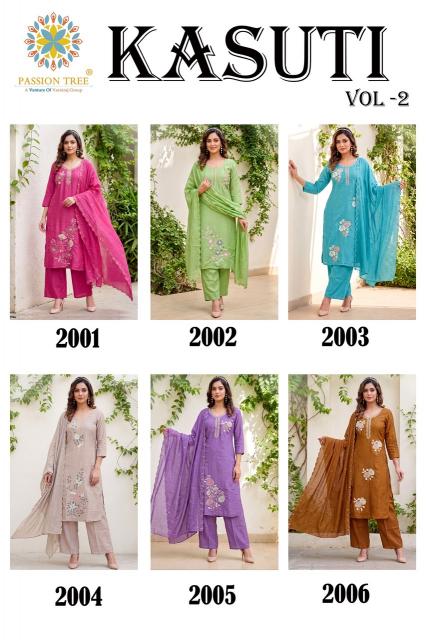 Passion tree kasuti vol-2 kurti palazzo set wholesale